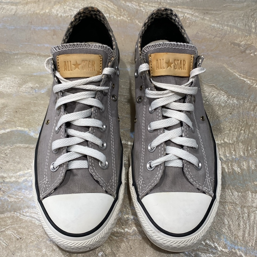 Converse All Star Low Tops Lace Up Gray Sneakers Shoes Size Women’s 10